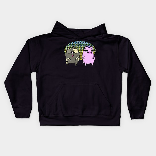 Cash Grab Pigs! Kids Hoodie by calavara